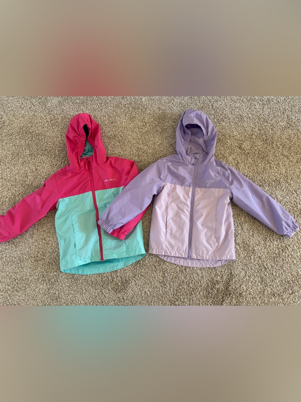 Eddie Bauer Kids Colorblock Hooded Double LayerRaincoats with Fleece Zip Out